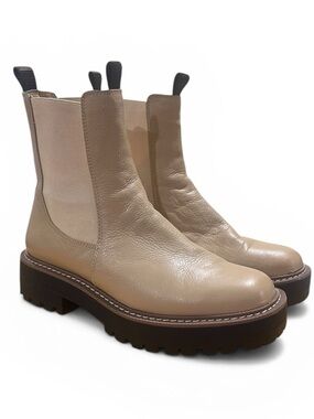 Sam Edelman Laguna Beige Chelsea Boots Lug Sole | Size 8